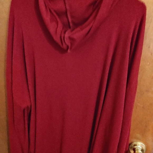 Burgundy lightweight hoodie - Picture 2 of 2
